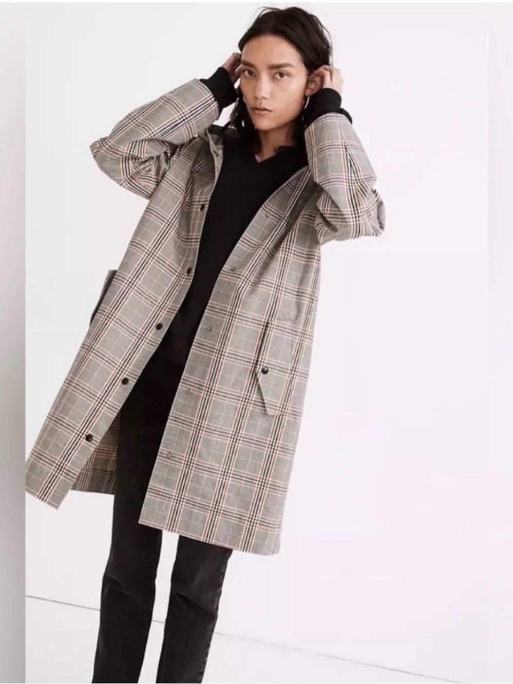 Madewell Plaid Raincoat